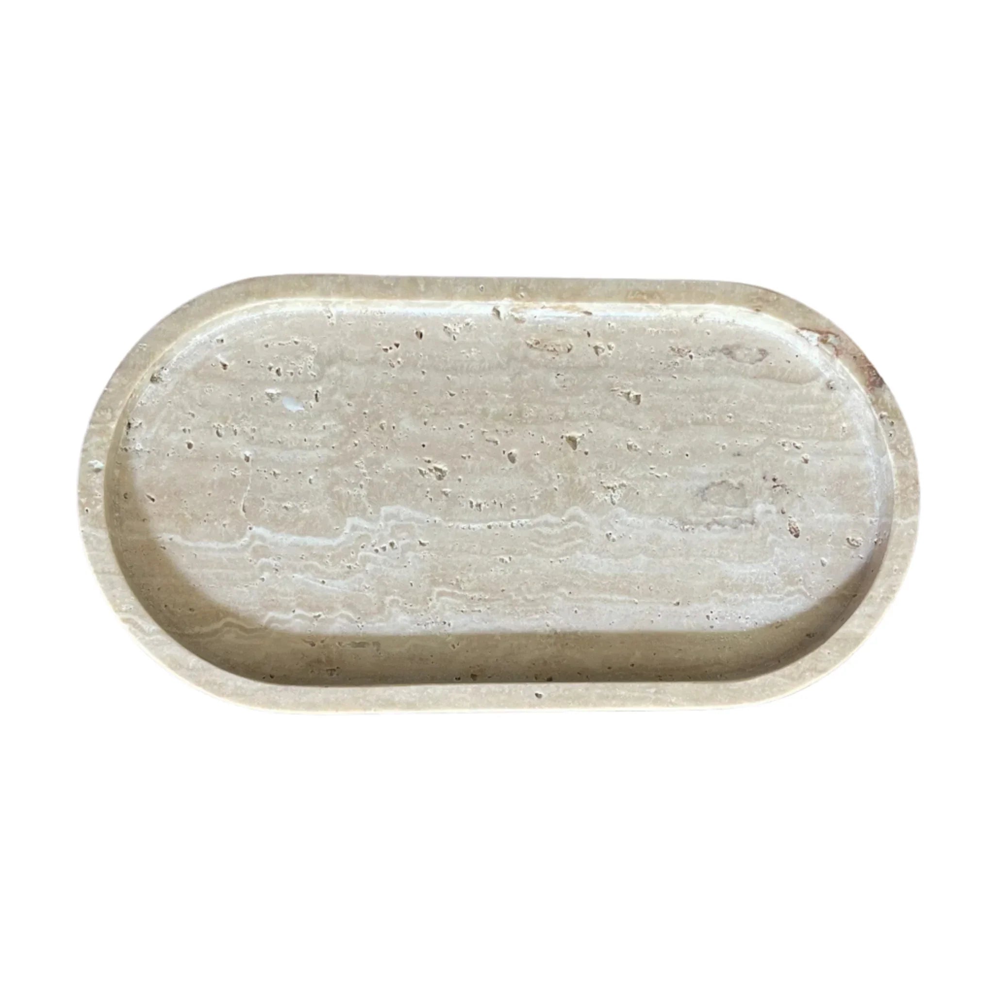 Oval Travertine Tray - The Mayfair Hall