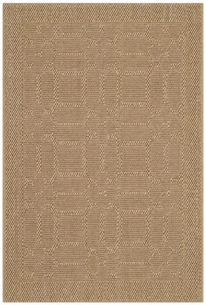 Palm Beach Sisal and Jute Rug in Maize with Geometric Square Pattern - The Mayfair Hall