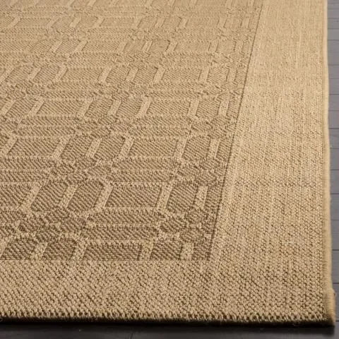 Palm Beach Sisal and Jute Rug in Maize with Geometric Square Pattern - The Mayfair Hall