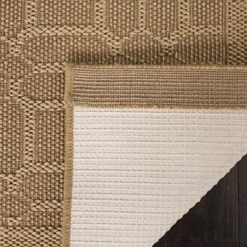 Palm Beach Sisal and Jute Rug in Maize with Geometric Square Pattern - The Mayfair Hall