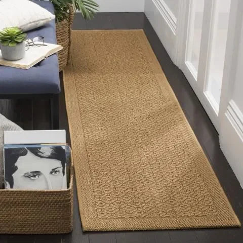 Palm Beach Sisal and Jute Rug in Maize with Lattice Pattern - The Mayfair Hall