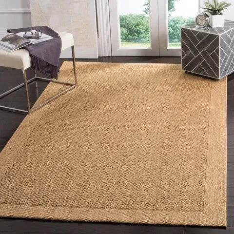 Palm Beach Sisal and Jute Rug in Maize with Lattice Pattern - The Mayfair Hall