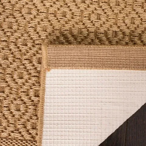 Palm Beach Sisal and Jute Rug in Maize with Lattice Pattern - The Mayfair Hall