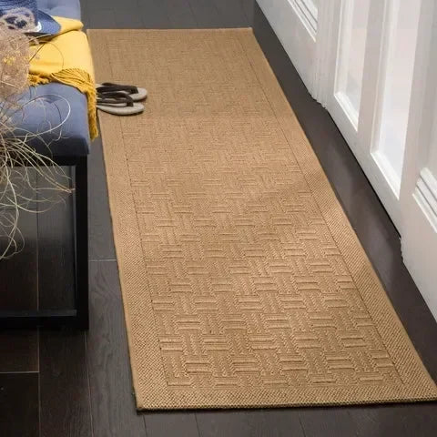 Palm Beach Sisal and Jute Rug in Maize with Basketweave Pattern - The Mayfair Hall