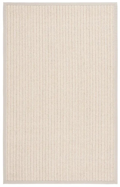Palm Beach Wool and Sisal Rug in Ivory with Woven Pattern - The Mayfair Hall