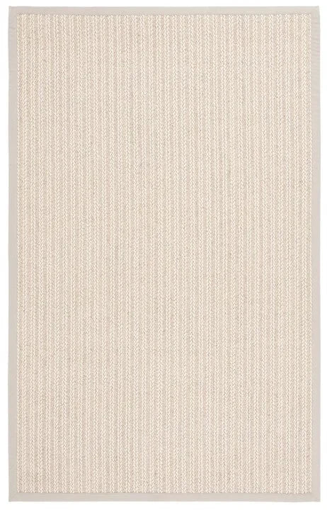 Palm Beach Wool and Sisal Rug in Ivory with Woven Pattern - The Mayfair Hall