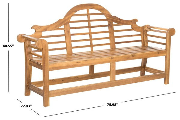 Khara Acacia Wood Garden Bench in Natural