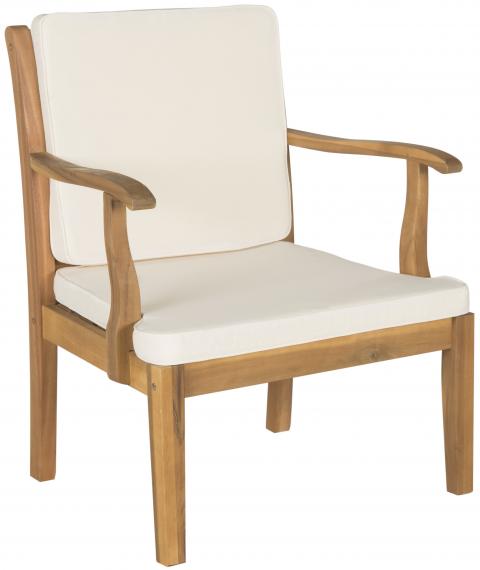 Montclair 4 Piece Outdoor Living Set in Natural with Beige Cushion