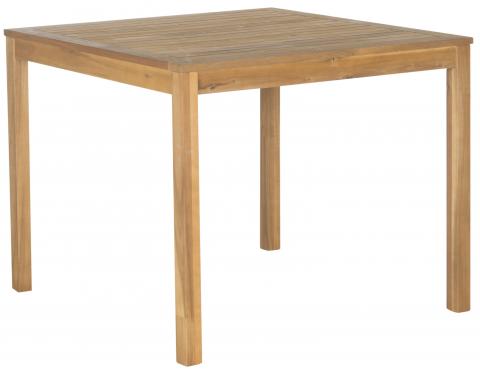 Bradbury 5 Piece Outdoor Dining Set in Natural with Beige Seat Cushion