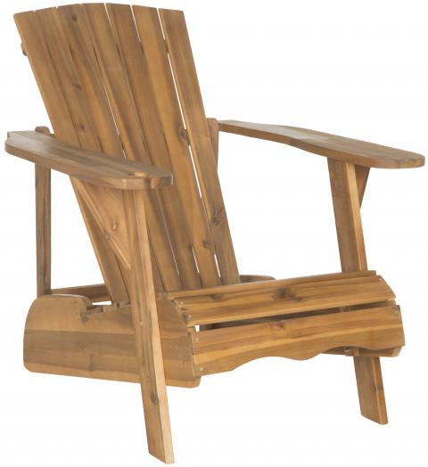Vista Acacia Wood Adirondack Chair in Natural