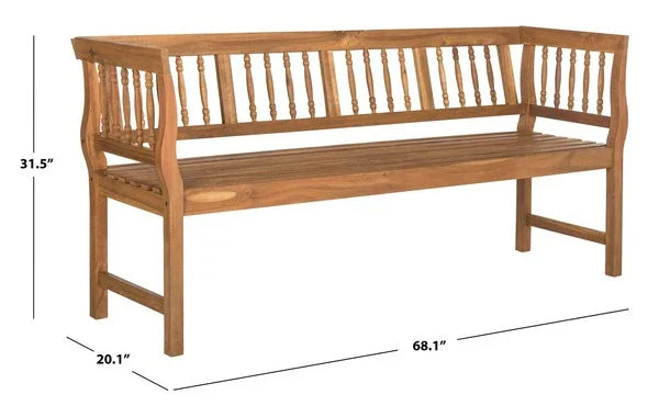 Brentwood Acacia Garden Bench in Natural