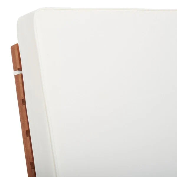 Newport Outdoor Lounge Chair in Natural with Beige Cushion