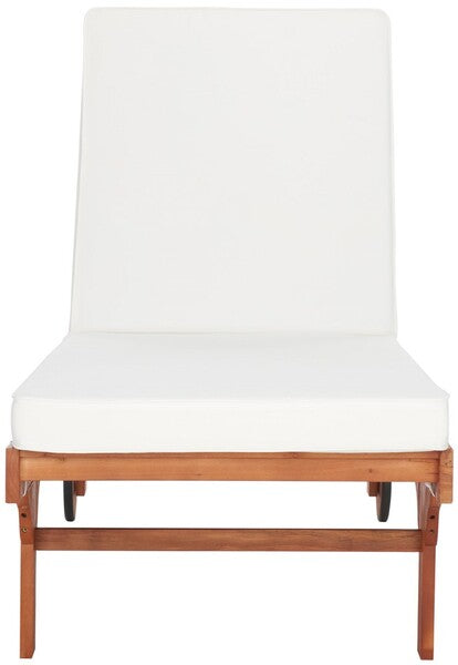 Newport Outdoor Lounge Chair in Natural with Beige Cushion