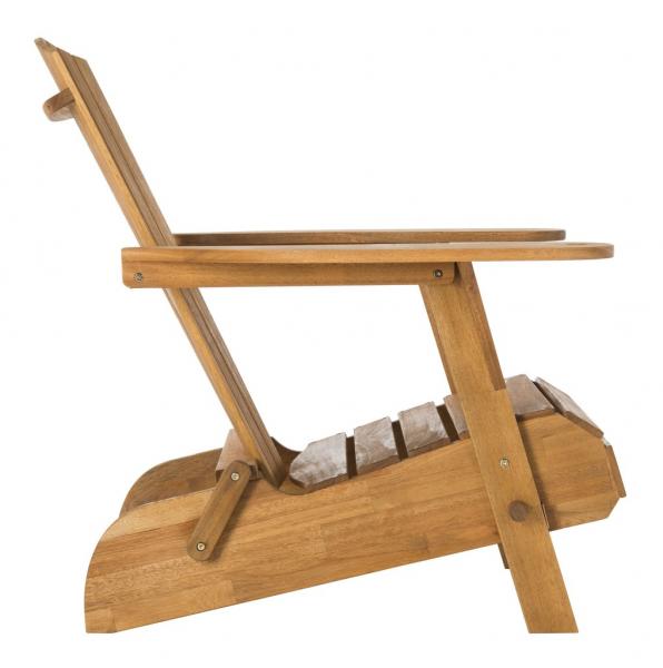Breetel Wood Adirondack Chair in Natural (Set of 2)