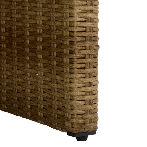Emma Rattan Dining Chair in Natural with Taupe Cushion (Set of 2)