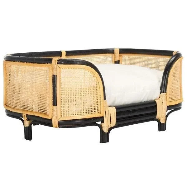 Timo Rattan Pet Bed with Removable Cushion