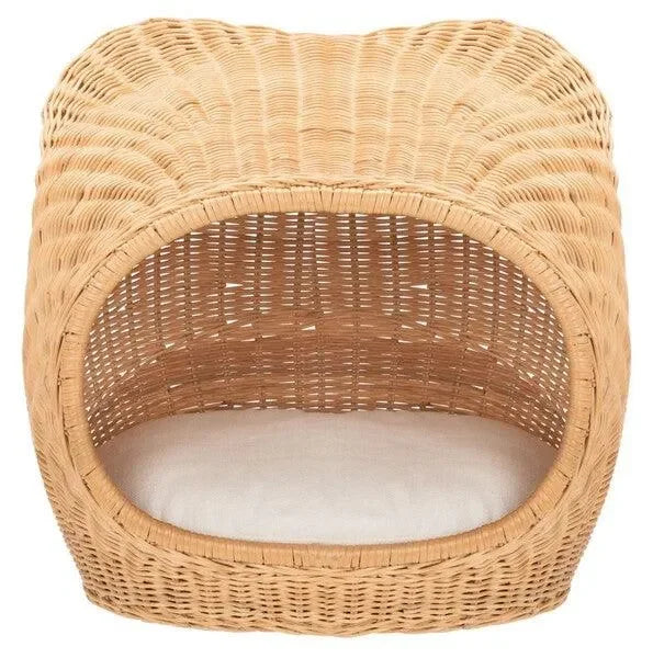 Toru Rattan Cat Bed in Natural Honey - The Mayfair Hall