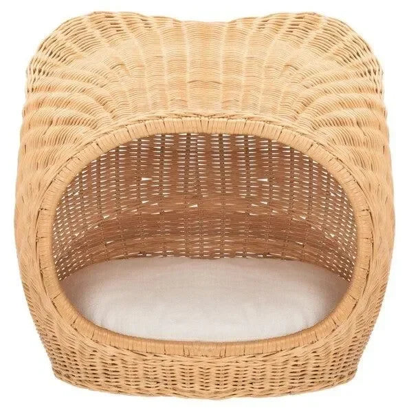 Toru Rattan Cat Bed in Natural Honey - The Mayfair Hall