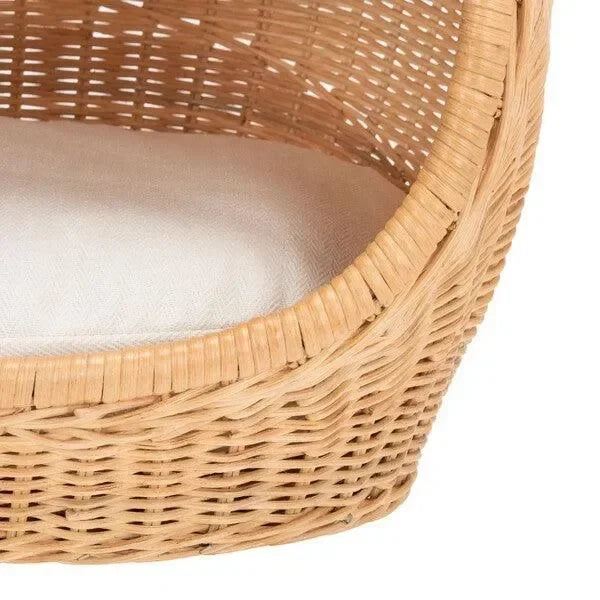 Toru Rattan Cat Bed in Natural Honey - The Mayfair Hall