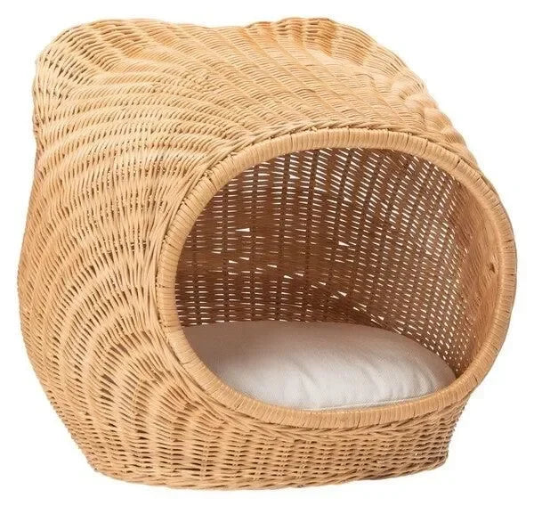 Toru Rattan Cat Bed in Natural Honey - The Mayfair Hall