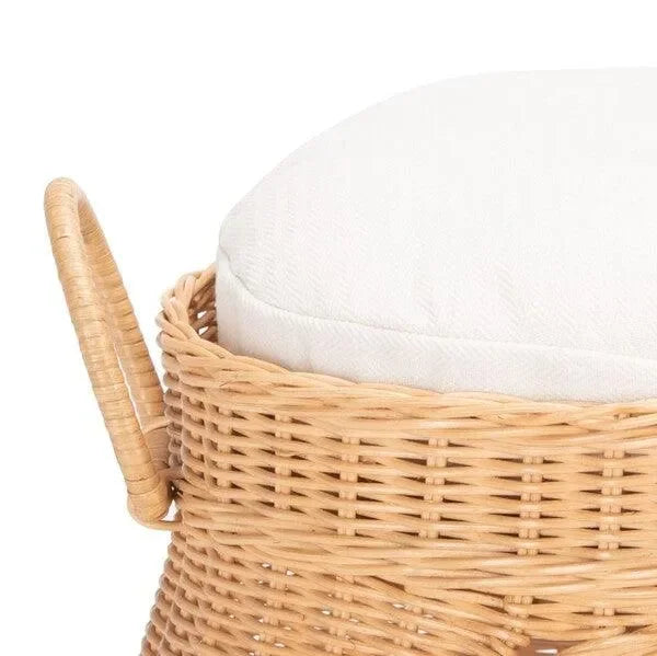 Faati Rattan Cat Bed in Natural Honey - The Mayfair Hall