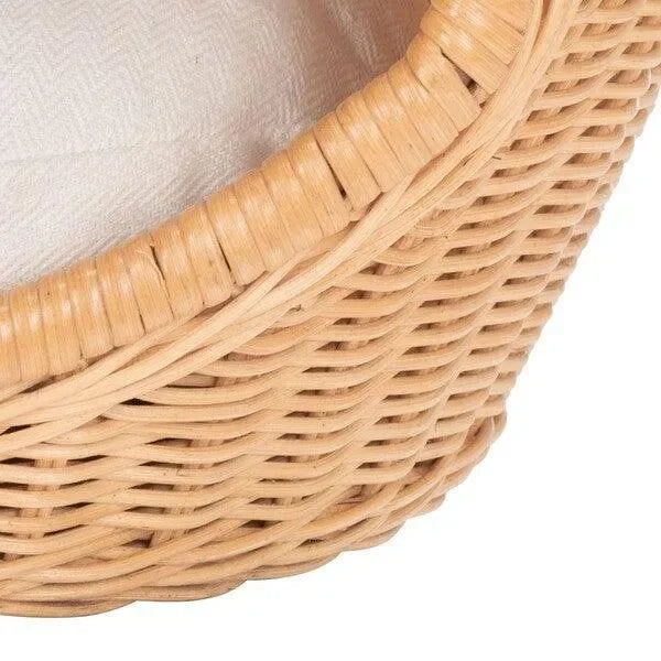 Faati Rattan Cat Bed in Natural Honey - The Mayfair Hall