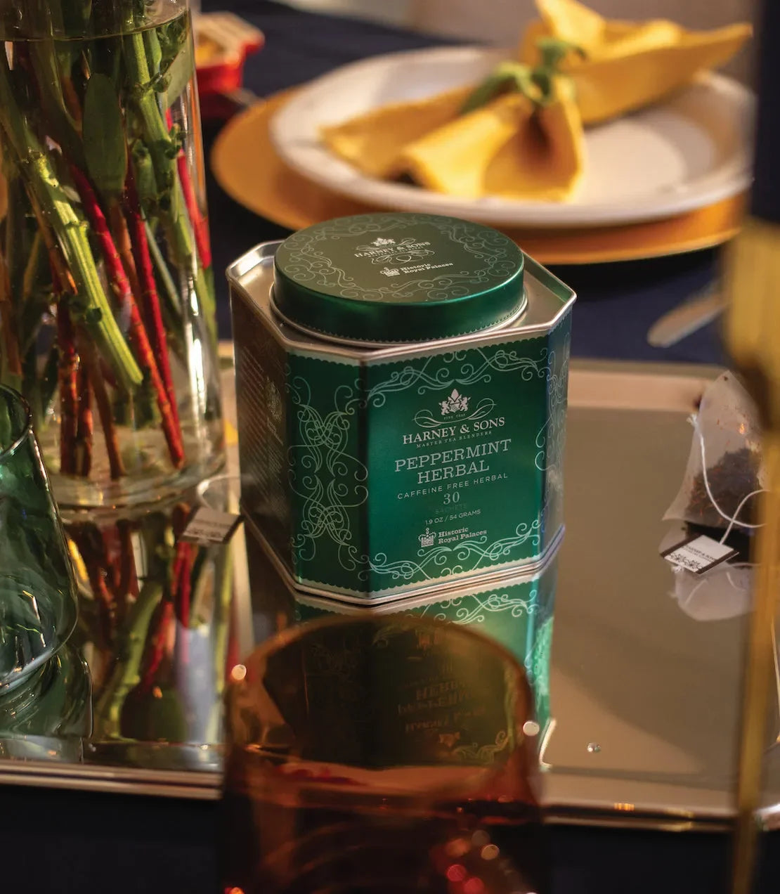 Peppermint Herbal, HRP Tin of 30 Sachets - The Mayfair Hall