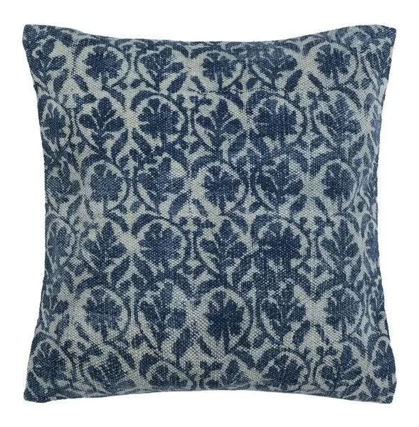 Mya Cotton Pillow in Indigo - The Mayfair Hall
