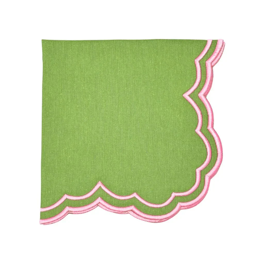 Bettina Napkin - Green & Pink (Set of 4) - The Mayfair Hall