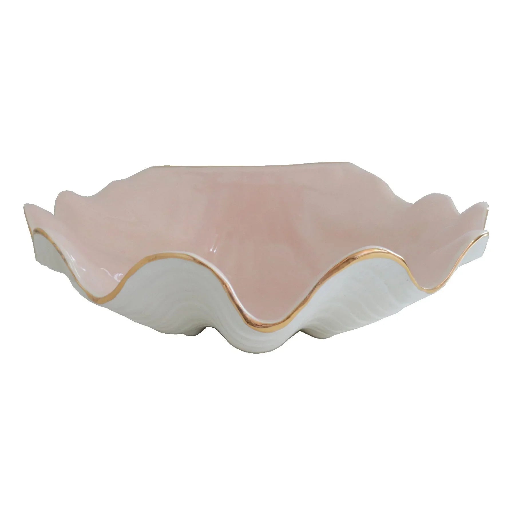 Clam Shell Bowl with 22K Gold Accent - The Mayfair Hall