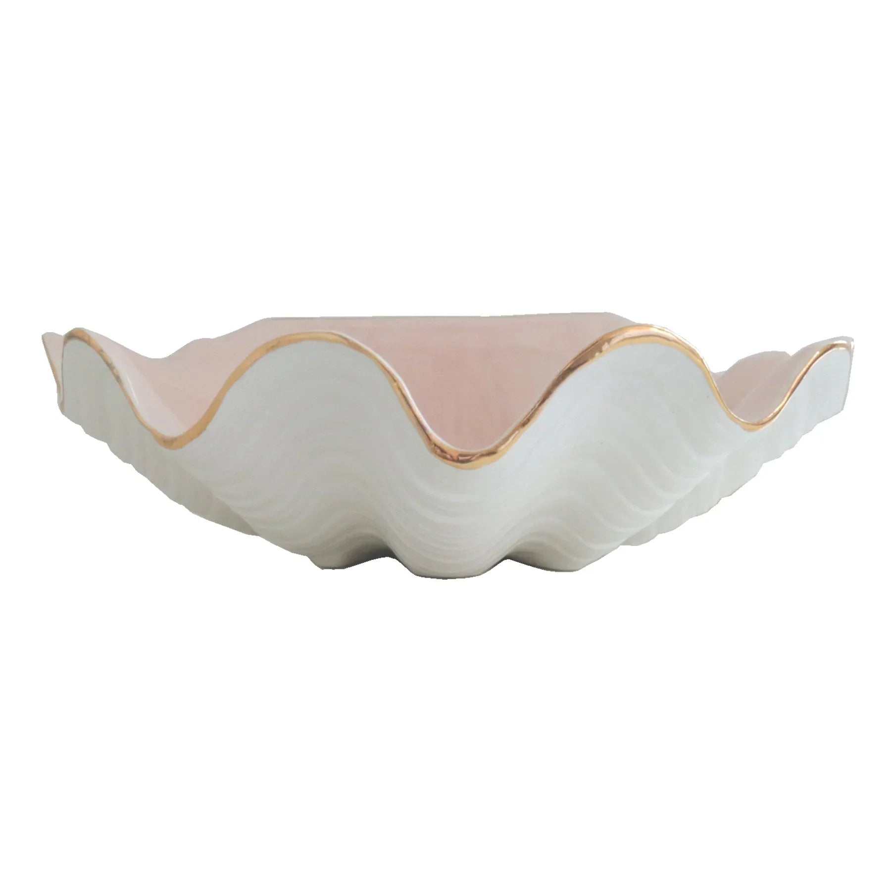 Clam Shell Bowl with 22K Gold Accent - The Mayfair Hall