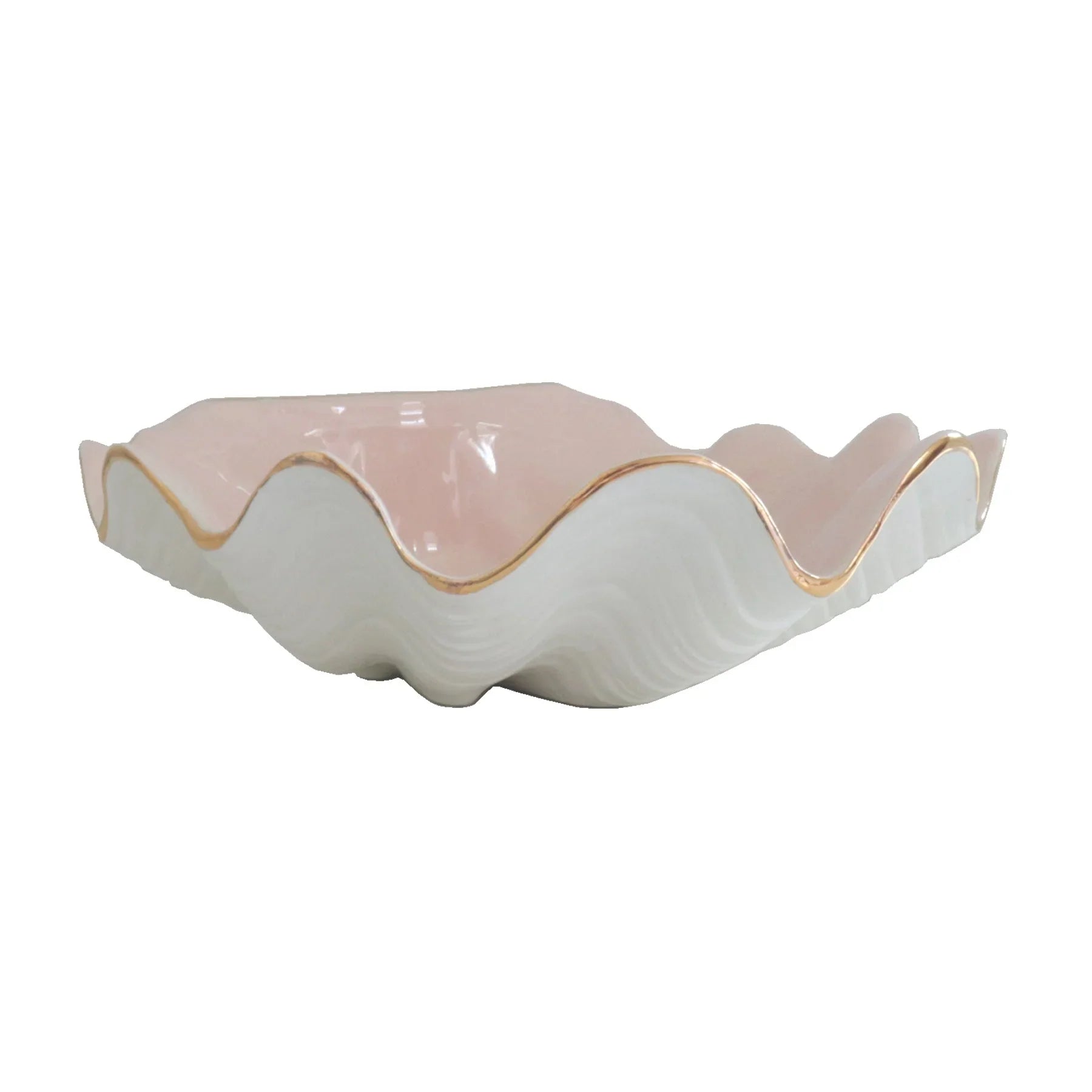 Clam Shell Bowl with 22K Gold Accent - The Mayfair Hall