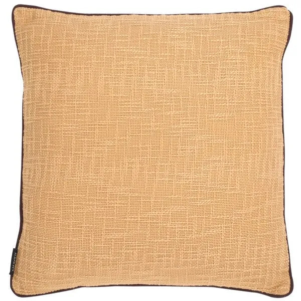 Dani Cotton Throw Pillow in Brown and Taupe