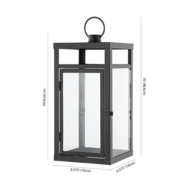 Fraleigh Outdoor Lantern in Black (Set of 2)