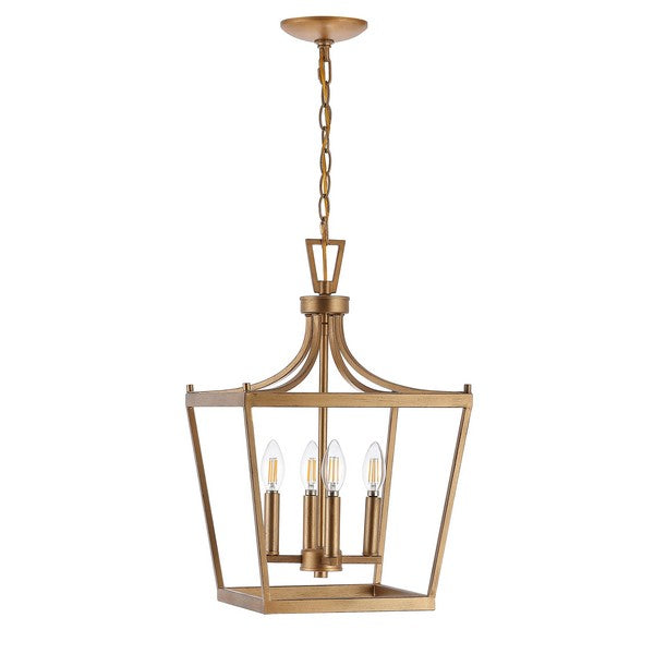 Nichi 4 Light Iron Pendant in Gold