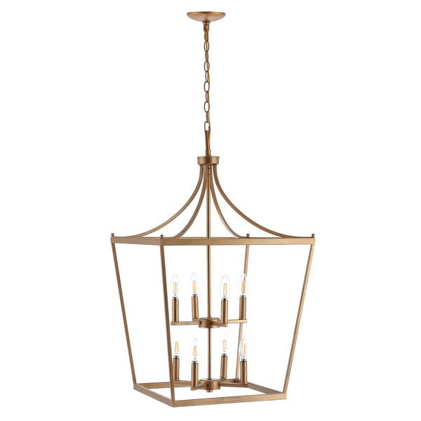 Vallor Pendant Lighting in Gold with Two Tier Candelabra Style Sockets