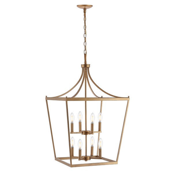 Vallor Pendant Lighting in Gold with Two Tier Candelabra Style Sockets
