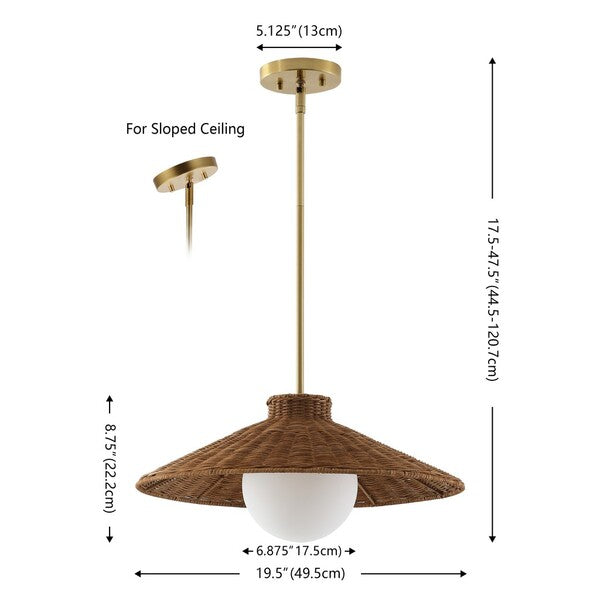 Kalena Rattan Pendant Lighting in Natural