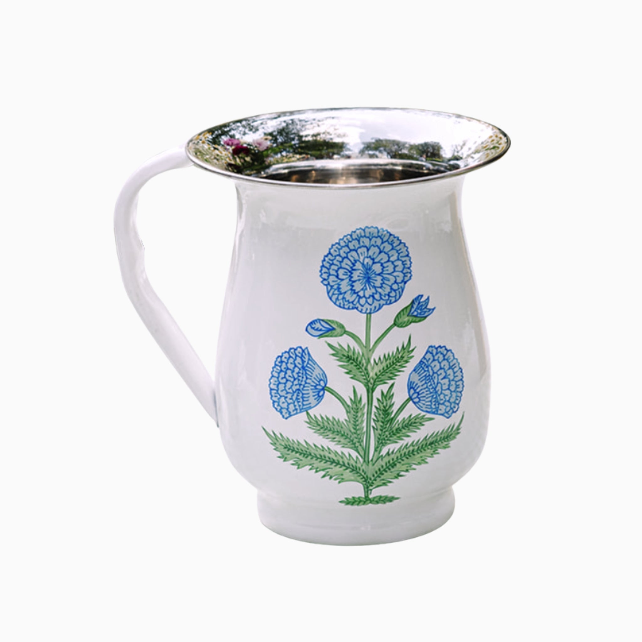 Poppy Blue Enamelware Pitcher