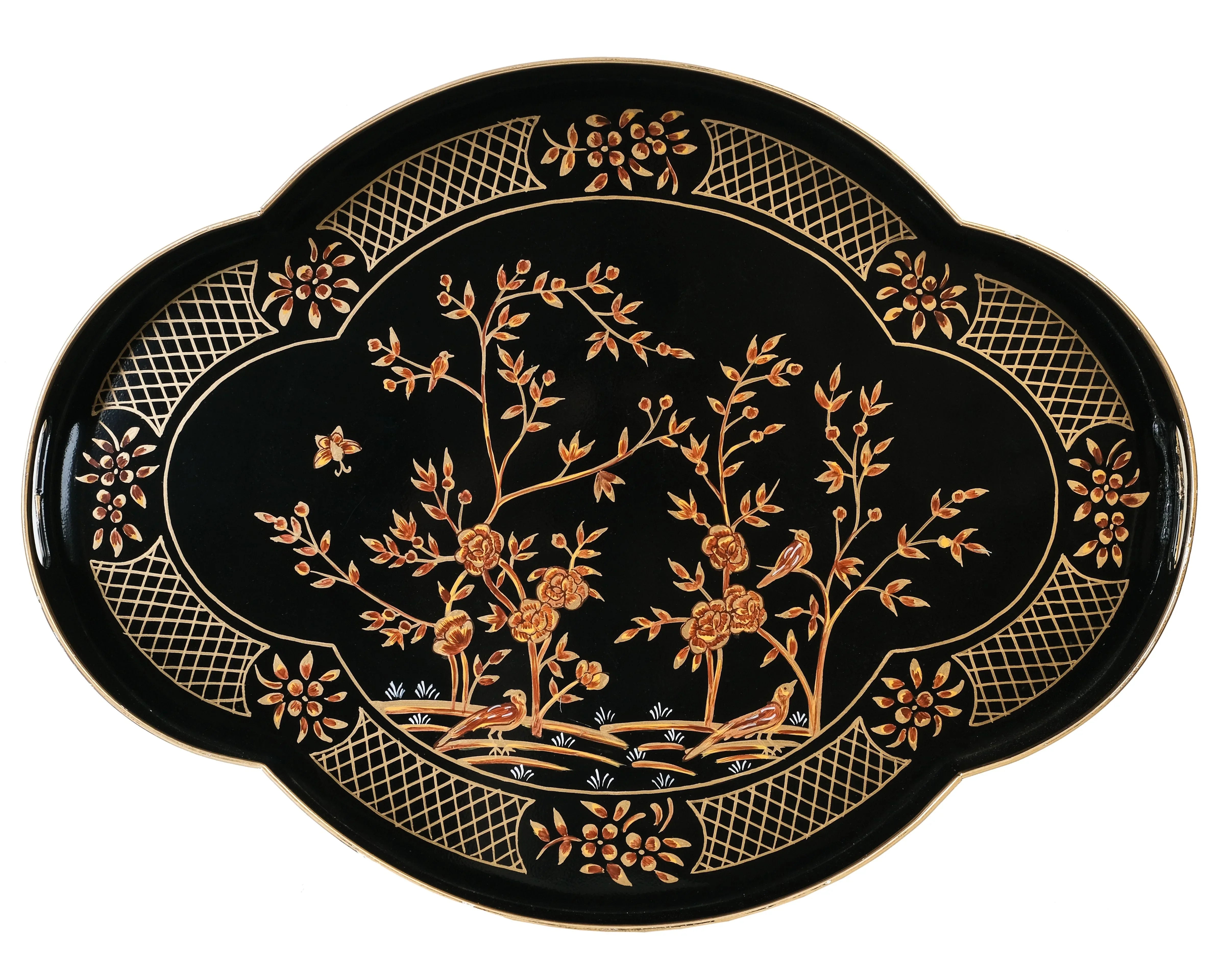 Black Scalloped Tray - The Mayfair Hall