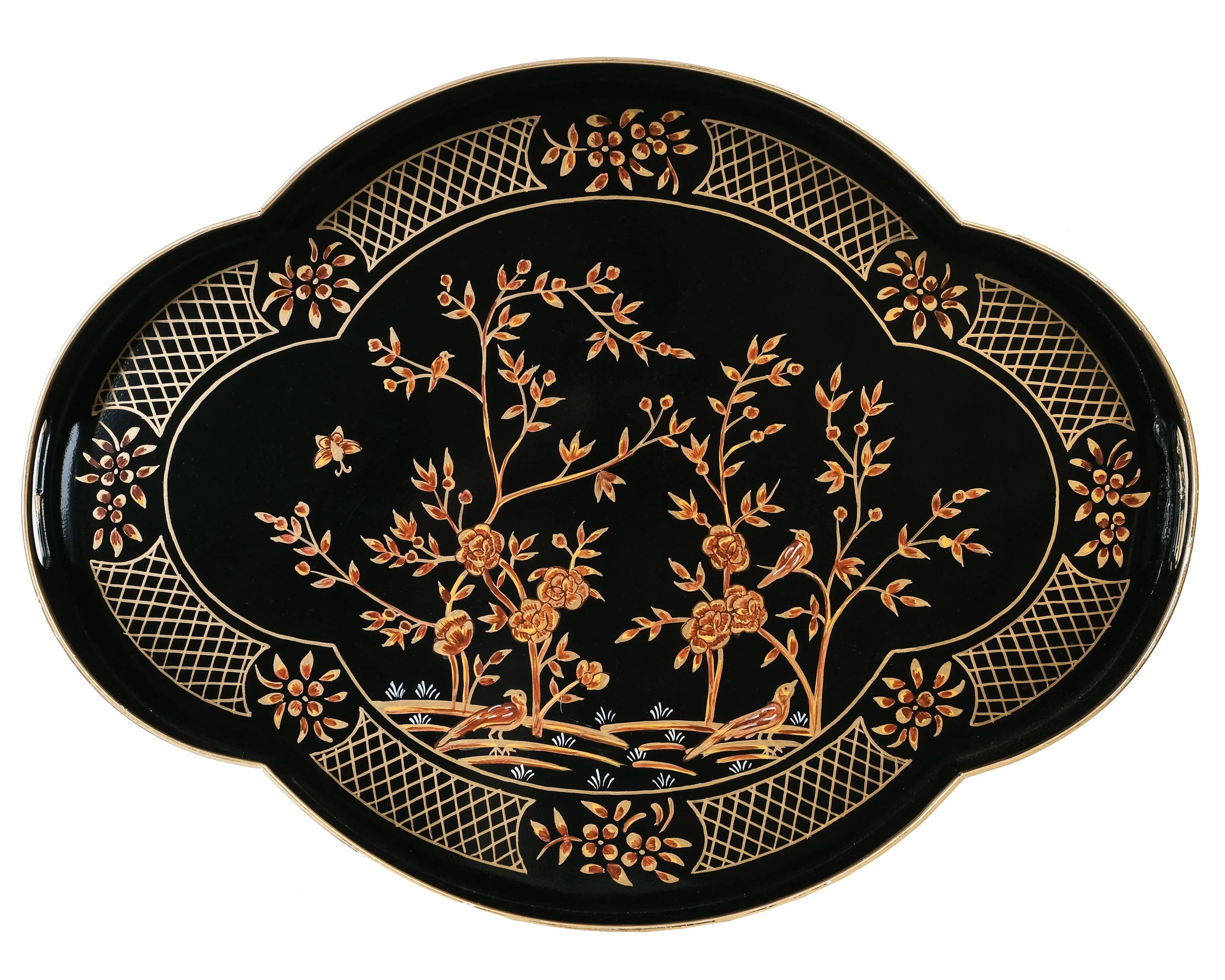 Black Scalloped Tray - The Mayfair Hall