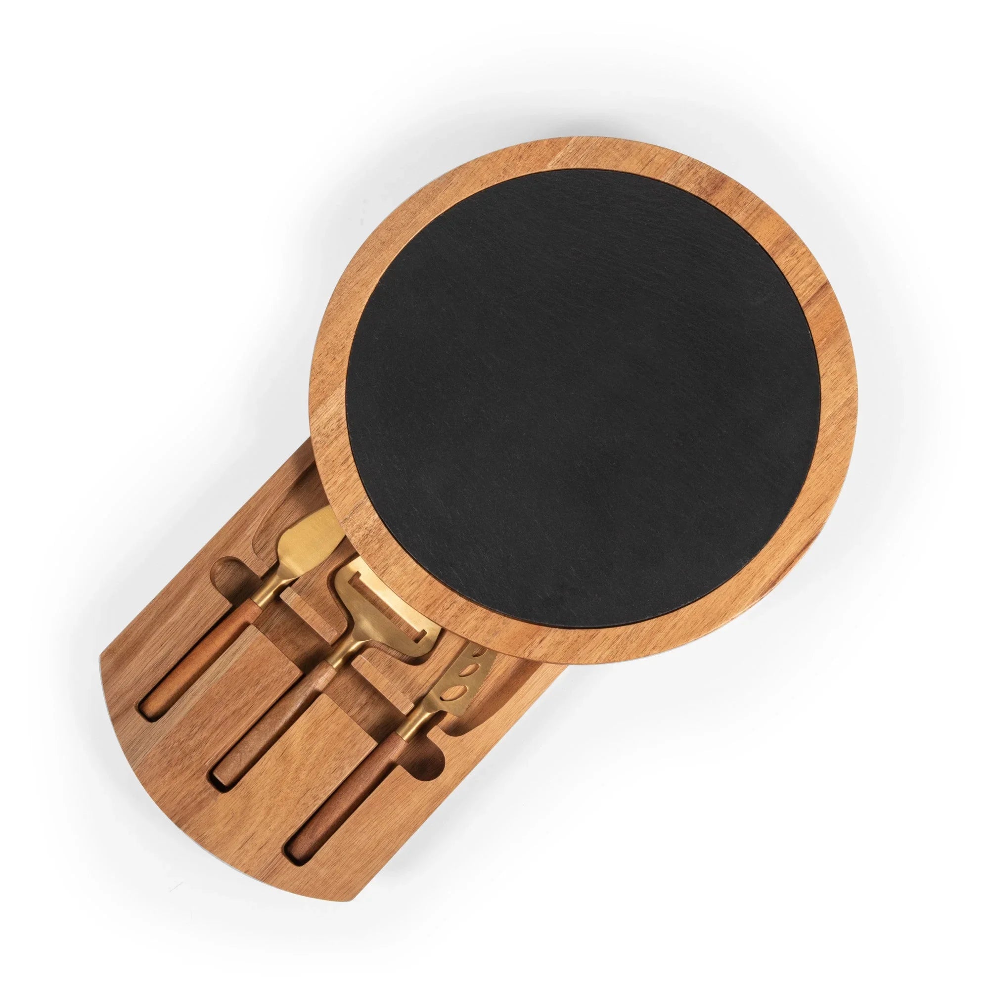 Insignia Acacia and Slate Serving Board with Cheese Tools - The Mayfair Hall