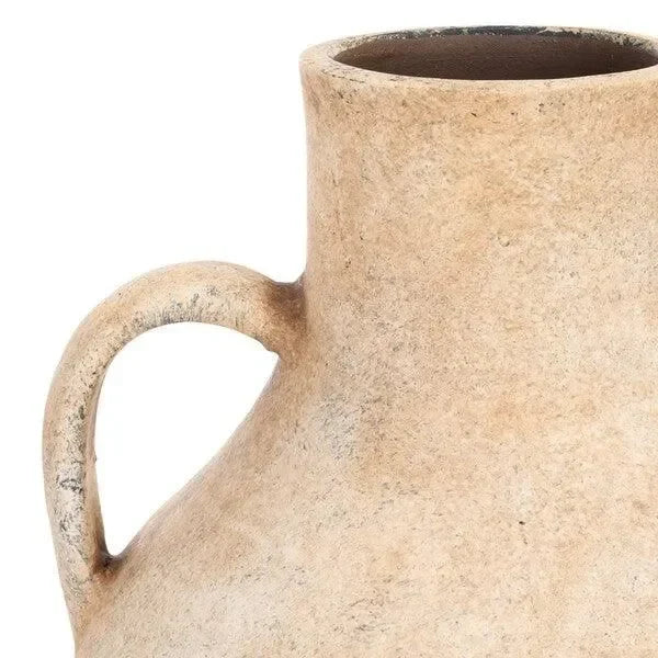 Mesa Stoneware Vase in Natural with Handle Design - The Mayfair Hall