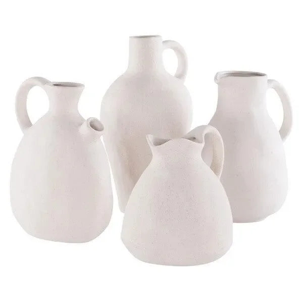 Misa Ceramic Vase in Beige (Set of 4) - The Mayfair Hall