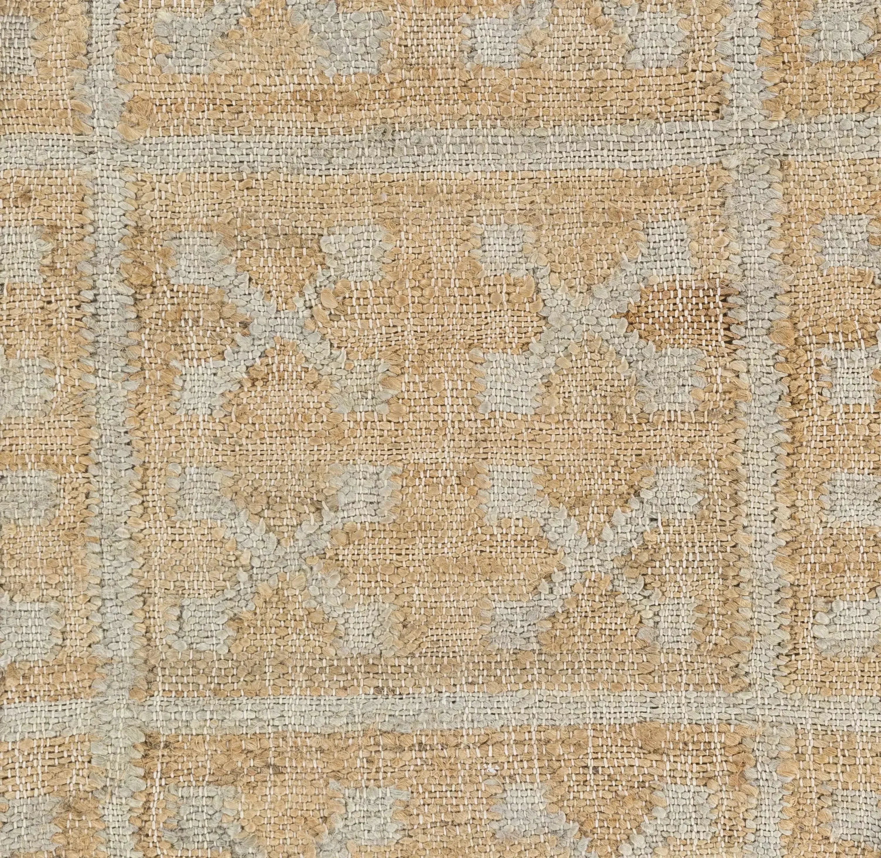 Rice Jute Carpet in Cream and Tan