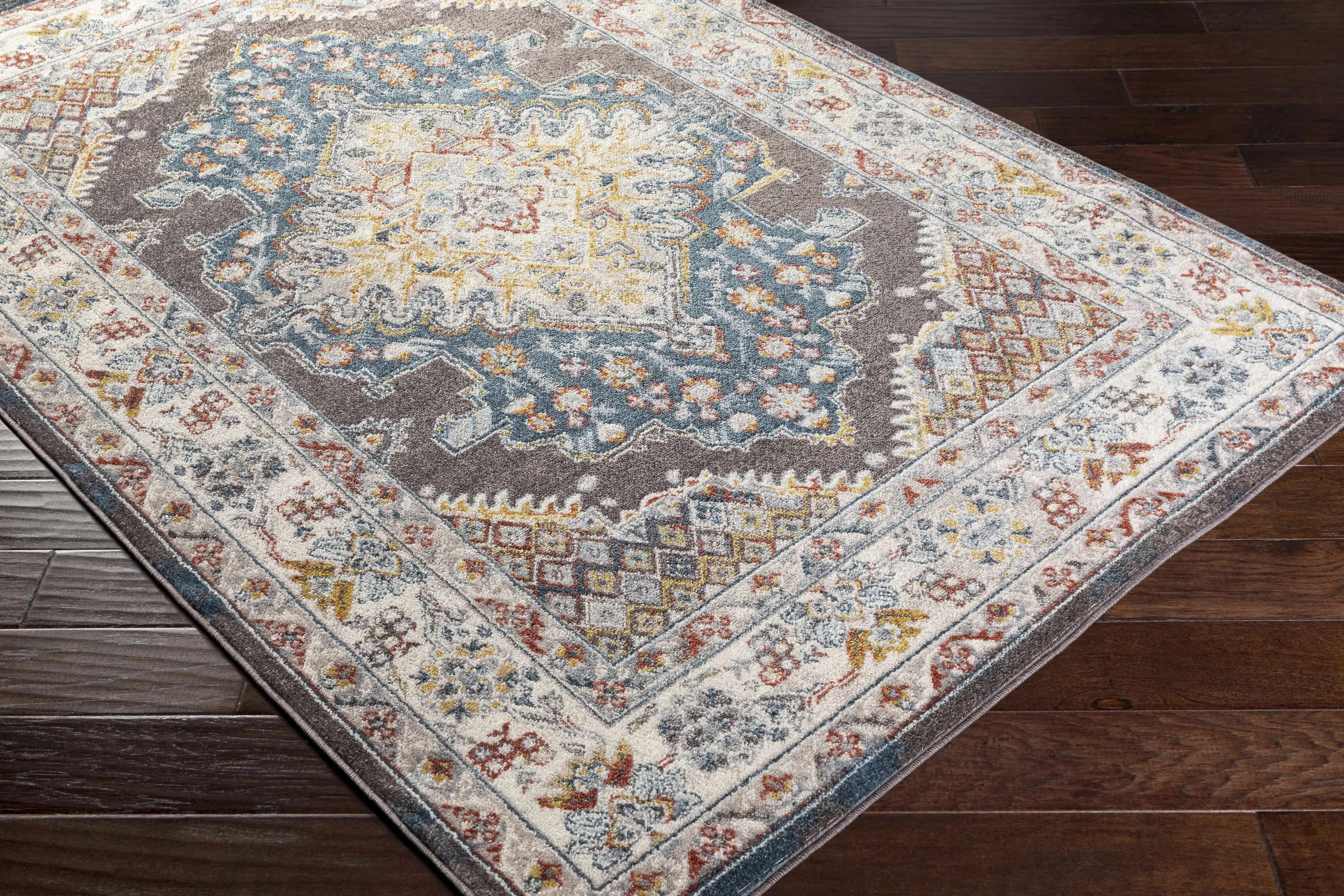 Haymond Brown Medallion Area Rug - The Mayfair Hall