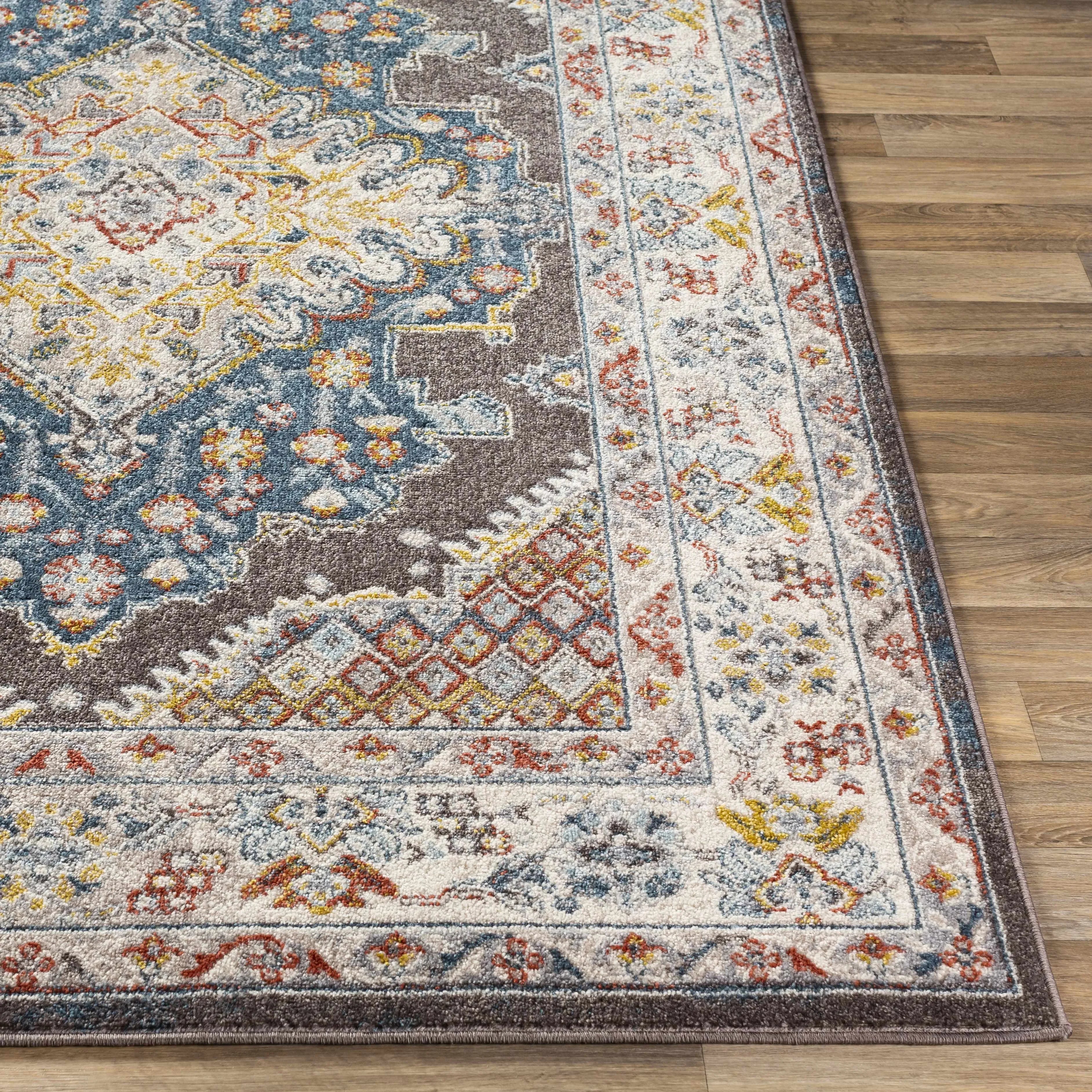 Haymond Brown Medallion Area Rug - The Mayfair Hall