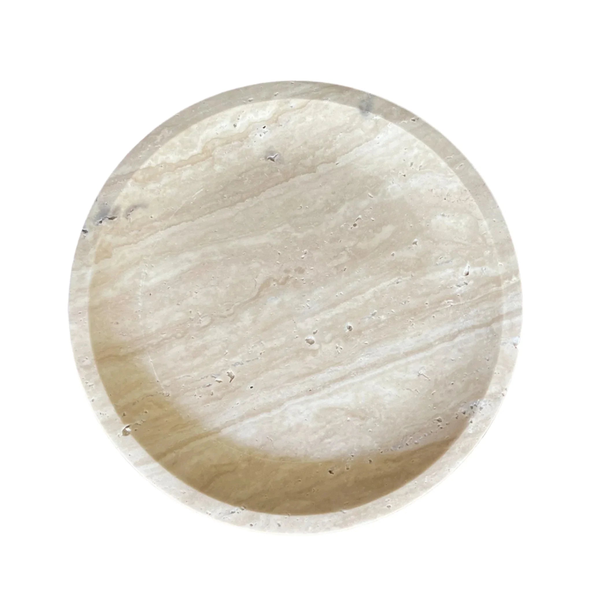 Round Travertine Tray - The Mayfair Hall