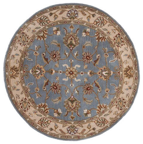 Royalty Wool Rug in Blue and Beige