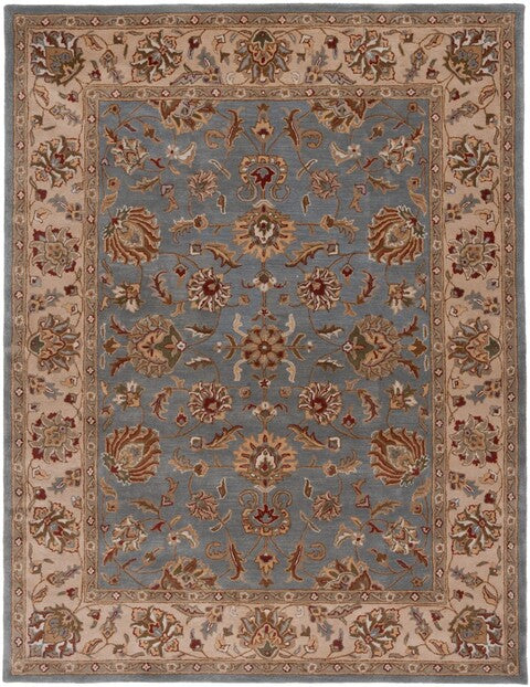 Royalty Wool Rug in Blue and Beige